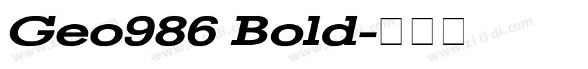 Geo986 Bold字体转换